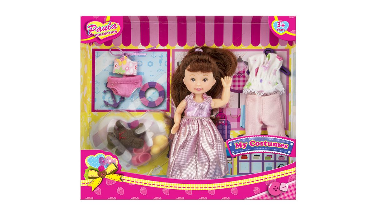 Игровой набор из серии Paula. Модница – Кукла в розовом платье  